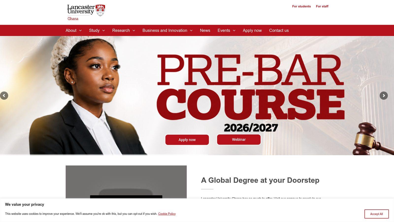 Lancaster Ghana website